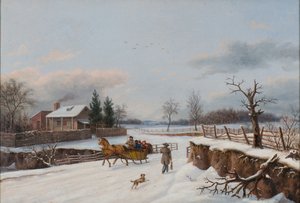 Szánhúzás Philadelphia közelében, 1841